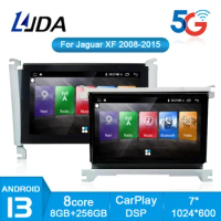 7 Inch LJDA Android 13 Car Multimedia Player For Jaguar XF 2012 - 2015 Car Radio GPS Auto Audio DSP HeadUnit Carplay Stereo
