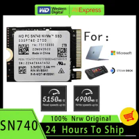 Western Digital WD SN740 1TB 2TB M.2 SSD 2230 NVMe PCIe Gen 4x4 SSD For Microsoft Surface ProX Steam Deck ROG ally