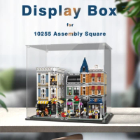 Acrylic Display Box for Lego 10255 Assembly Square Dustproof Clear Display Case Model Storage box (Toy Bricks Set not Included）
