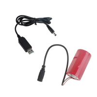สายเคเบิลเปลี่ยนแบตเตอรี่ USB เป็น 1.5V LR20 D สำหรับอุปกรณ์อิเล็กทรอนิกส์ ยาว 110 ซม./43.3 นิ้ว