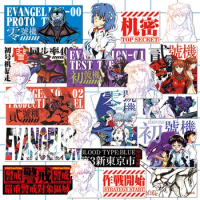 20pcs/set 7-16CM Large size Anime NEON GENESIS EVANGELION EVA Asuka Ayanami Rei kawaii figure Waterproof DIY Sticker Gifts
