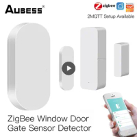 Wireless Zigbee Window Sensor Mini Door Magnetic Sensor Tuya Work With Zigbee Gateway Remote Control Smart Anti -theft Alarm