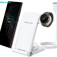 NILLKIN Wireless Chargers 3 in 1 For Galaxy Watch 5/5 Pro 15W Qi Fast Charging Station For Samsung S23/S22/S21 Charger Stand