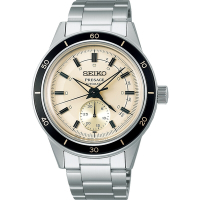 SEIKO 精工 Presage 60年代復刻動力儲存顯示機械錶-男錶-米白色(SSA447J1)40.8mm