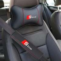เบาะรองศีรษะและหมอนรองคอในรถยนต์ทำจากหนัง PU สำหรับ Audi sline A4 B7 B8 B9 A3 8P 8V 8L A5 A6 C6 C5 C