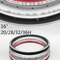 16 inch bike rim double layer aluminum alloy ring 20/28/32/36 hole for SRA683 KT510 16" bicycle rim high quality