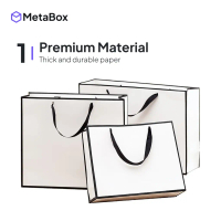 50pcs Paper Bag Coated Smooth Paper Bag Holder Cloth Wedding Souvenir Door Gift Gift Packaging