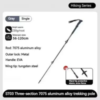 TREKKING POLE ST03 DURALUMIN NATUREHIKE NH17D017-D TONGKAT HIKING ALUMINIUM 120 CM GREY