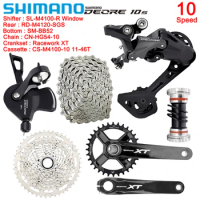SHIMANO Deore M4100 Complete Kit 1X10 Speed Derailleurs for MTB Bike Racework XT Crank M4120 Rear Derailleurs Groupset Original