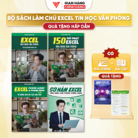 Combo 4 Sách Tin Học Văn Phòng Excel Ứng Dụng - 150 Thủ Thuật Excel - Excel Power Query - 90 Hàm Exc
