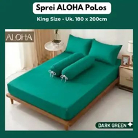 Sprei Polos Aloha King Size 180x200 T30 Polos Embos Tebal Lembut Nyaman warna bebas random