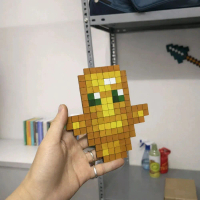 Mô hình totem và táo vàng bằng gỗ trong Minecraft - Bộ sản phẩm thủ công chất lượng cao