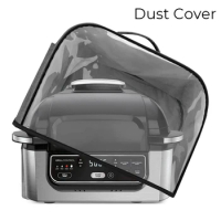 For Ninja Foodi Grill Air Fryer Hood Kitchen Dust Cap Toaster Cover Durable Household Bread Baking With Storage Pockets