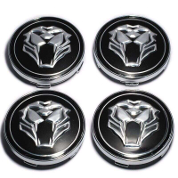 WorldAutoParts 4PCS 60MM With Metal Aluminum Logo Car Wheel Center Hub Cap Cover for BMW Volkswagen