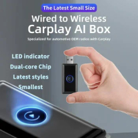 Car Mini AI Box for Apple Carplay Wireless Adapter Car OEM Wired CarPlay To Wireless CarPlay USB Dongle Plug and Play ai box