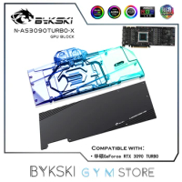 Bykski GPU Water Block For ASUS GeForce RTX3090 TURBO Video Card With Backplane,VGA Copper Radiator,N-AS3090TURBO-X