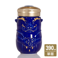 乾唐軒活瓷 | 龍寶隨身杯 / 小 / 單層 / 鎏金 / 寶藍 390ml-寶藍