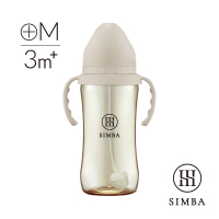 Simba 小獅王辛巴官方直營 蘊蜜鉑金PPSU寬口吸管把手防脹氣奶瓶360ml(學飲適用)