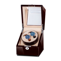 Double Watch Winder for Automatic Watches, Automatic Watch Winder Box in Wood Shell Piano Finish, with Japanese Quiet Motor
