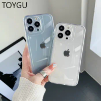 TOYGU Suitable for Iphone13 Mobile Phone Shell Transparent Apple 14pro Space Shell 11 Thickened Silicone TPU Anti-fall Soft Case