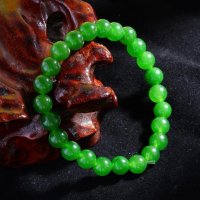 8mm Natural Stone Green Lucky Bracelet, Wealth And Bracelet, Luck Unisex Good Bead Bracelet T6F2