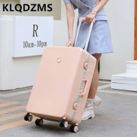 KLQDZMS 20 "22" 24 "26 Inch Rolling Luggage Male Portable Business Suitcase Student Travel luggage Wheeled Trolley Case Female