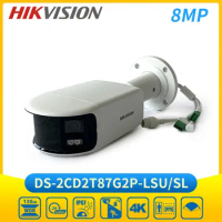 Hikvision DS-2CD2T87G2P-LSU/SL 8MP Panoramic ColorVu Bullet CCTV Camera 4K Acusense Security Camera Video Surveillance POE IP67