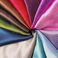 Silky Satin 58" Wide By Meters Soft Charmeuse Satin Fabric Small Polka Dots