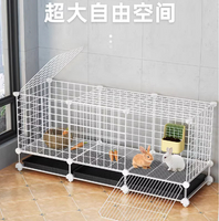 倉庫現貨清出　圍欄兔子籠子室內專用防噴尿大號空間用品養殖荷蘭豬窩別墅帶托盤