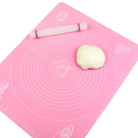 Fast shipping Silicone Baking Mat Cooking Plate Table Cake Fondant Dough Rolling Kneading Mat Baking Mat with Scale Grill Pad