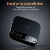2kg 0.1g Drip Coffee Scale With Timer Smart Digital Scale Pour Coffee 2023 Newest Electronic Kitchen Scale With USB