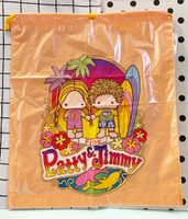 【震撼精品百貨】彼得&amp;吉米Patty &amp; Jimmy~塑膠束口提帶縮口背袋-橘色衝浪*48002