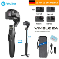 Feiyu Vimble 2A Retractable Action Camera Gimbal Stabilizer for Gopro Hero 7/6/5,18cm Retractable Rod with Tripod and Carry Bag