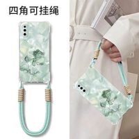 適用華為p30電話殼p30Pro新款斜挎背囊式大溪地墨花四角氣囊全包防摔軟殼帶掛繩in-透明K-大溪地青墨花-掛件B171 華為 P30-款式7