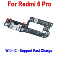New USB Dock Connector Charger Port Charging Board Flex Cable With IC Support Fast Charge For Xiaomi Redmi 6 Pro