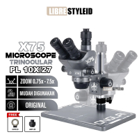 ONGLAI X75 mikroskop stereo trinokular zoom original - ONGLAI X75 microscope trinocular zoom abu abu