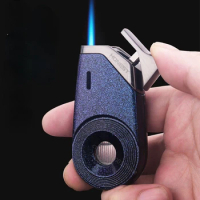 2024 HONEST Butane Torch Lighter Windproof Blue Jet Flame Lighter Smoking Visible Gas Decompression Fun Gadget Gifts for Men