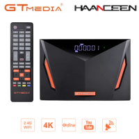NEW Gtmedia V8 UHD DVB-S2 Satellite Tv Receiver Built In Wifi Powered By Gtmedia V8 NOVA Upgrade Receptor Freesat V8 UHD