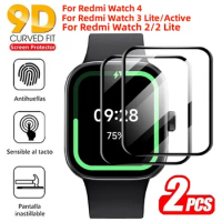 2PCS Curved Screen Protector For Xiaomi Redmi Watch 4 Anti-scratch Protective Film Redmi Watch 2 3 Lite Watch 3 Active Not Glass
