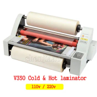 V350 film Laminator Four Rollers A3 SIZE Hot Roll Laminating Machine electronic temperature control single,roll laminator 1pc