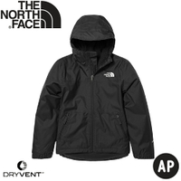 【The North Face 童 DV防水連帽內刷毛外套 AP《黑》】7WPQ/保暖/防風外套/連帽外套