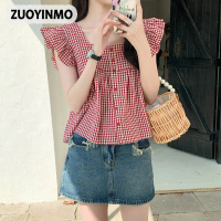เสื้อเชิ้ตตุ๊กตาญี่ปุ่น สไตล์เกาหลี ดีไซน์สาวน้อยน่ารัก แขนพอง คอเหลี่ยม อเนกประสงค์ ทรงหลวม เหมาะสำ