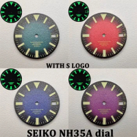 28.5mm NH35 Dial Green Luminous Watch Dial Face for Seiko NH36 Mechanical Automatic Movement Watch MOD Parts Accessories Replace