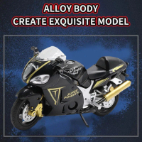 Model motosikal diecast aloi skala besar 1:18 Kawasaki Ninja H2R dengan bunyi dan Z2M1