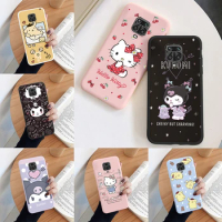 Cinnamoroll Case For Redmi Note 9 Pro Max 9S Phone Cover Cute Kuromi Melody Fundas Soft TPU Matte Protectio For Redmi Note 9 Pro