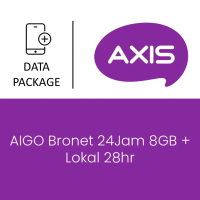 Paket Mobile Data Axis - AIGO Bronet 24Jam 8GB + Lokal 28hr