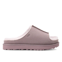 【UGG】女鞋/拖鞋/毛毛拖/真皮拖鞋/Greenport Slide(紫灰色-UG1167610SGRP)