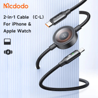 Mcdodo 2 in 1 60W USB-C to USB-C to Lightning + Wireless Charger for Apple Watch Fast Charging Cable