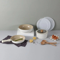 【NEOFLAM】FIKA Midas Plus陶瓷塗層鍋具8件組(不挑爐具，瓦斯爐電磁爐可用)
