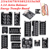 1.2A 2-16S Cell Balance Module Li-Ion Battery Active Balancer Energy Transfer Board BMS High Current Equalizer Module 14S 16S